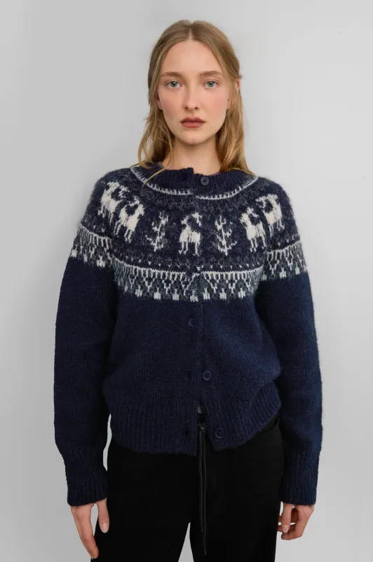 WOOL BLEND FAIR ISLE CARDIGAN sold by OAK AND FORT