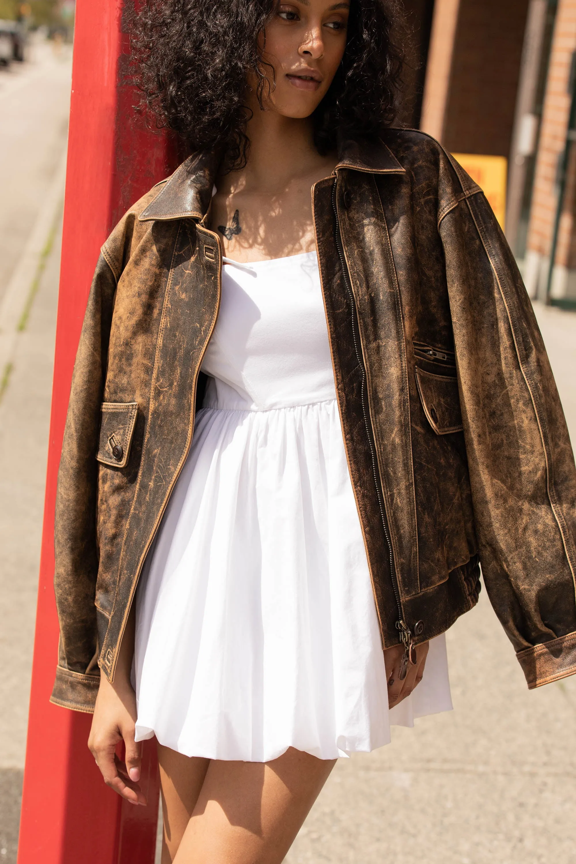 BUBBLE HEM MINI DRESS sold by OAK AND FORT product image thumbnail 5