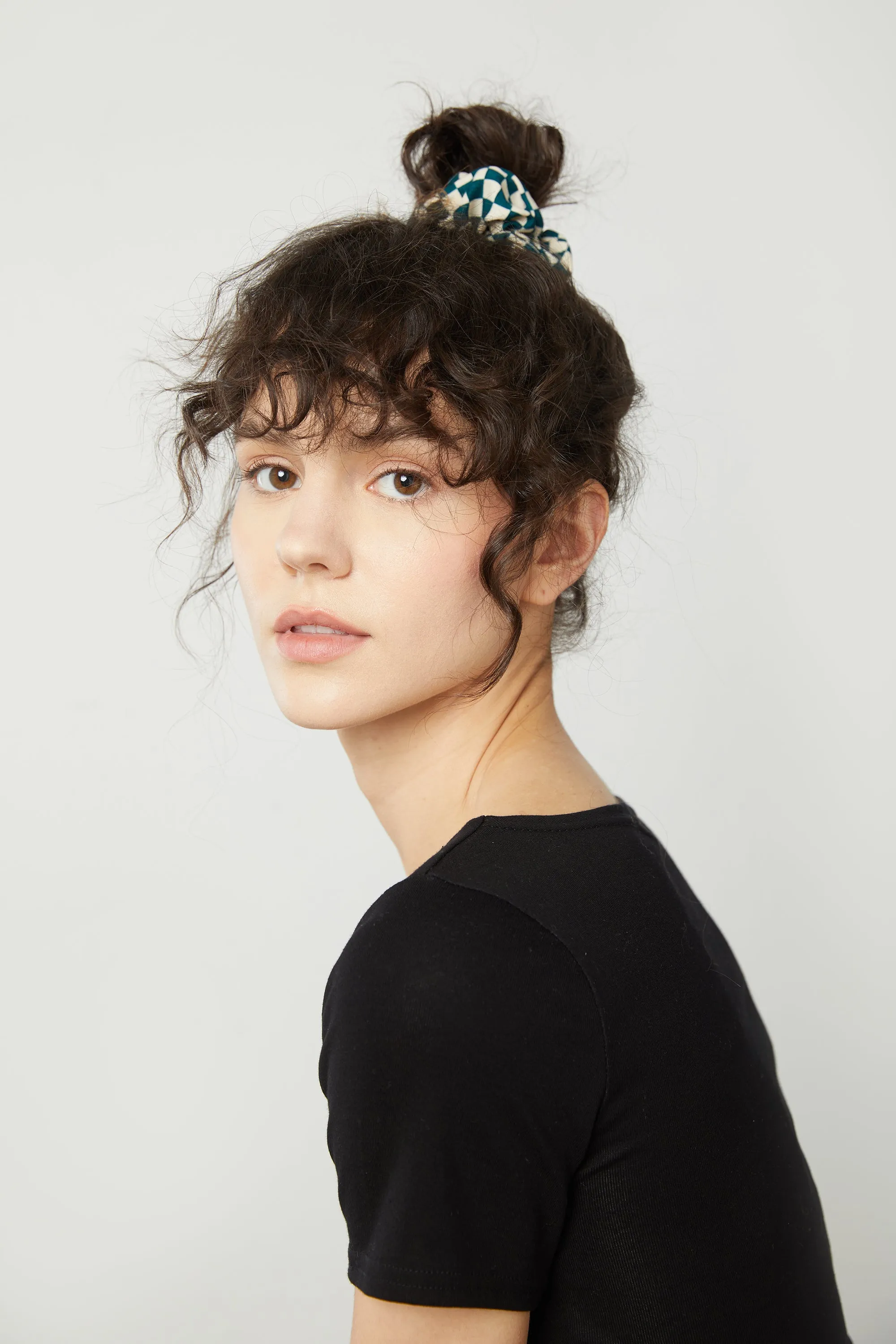 CHECKERED SCRUNCHIE sold by OAK AND FORT product image thumbnail 2