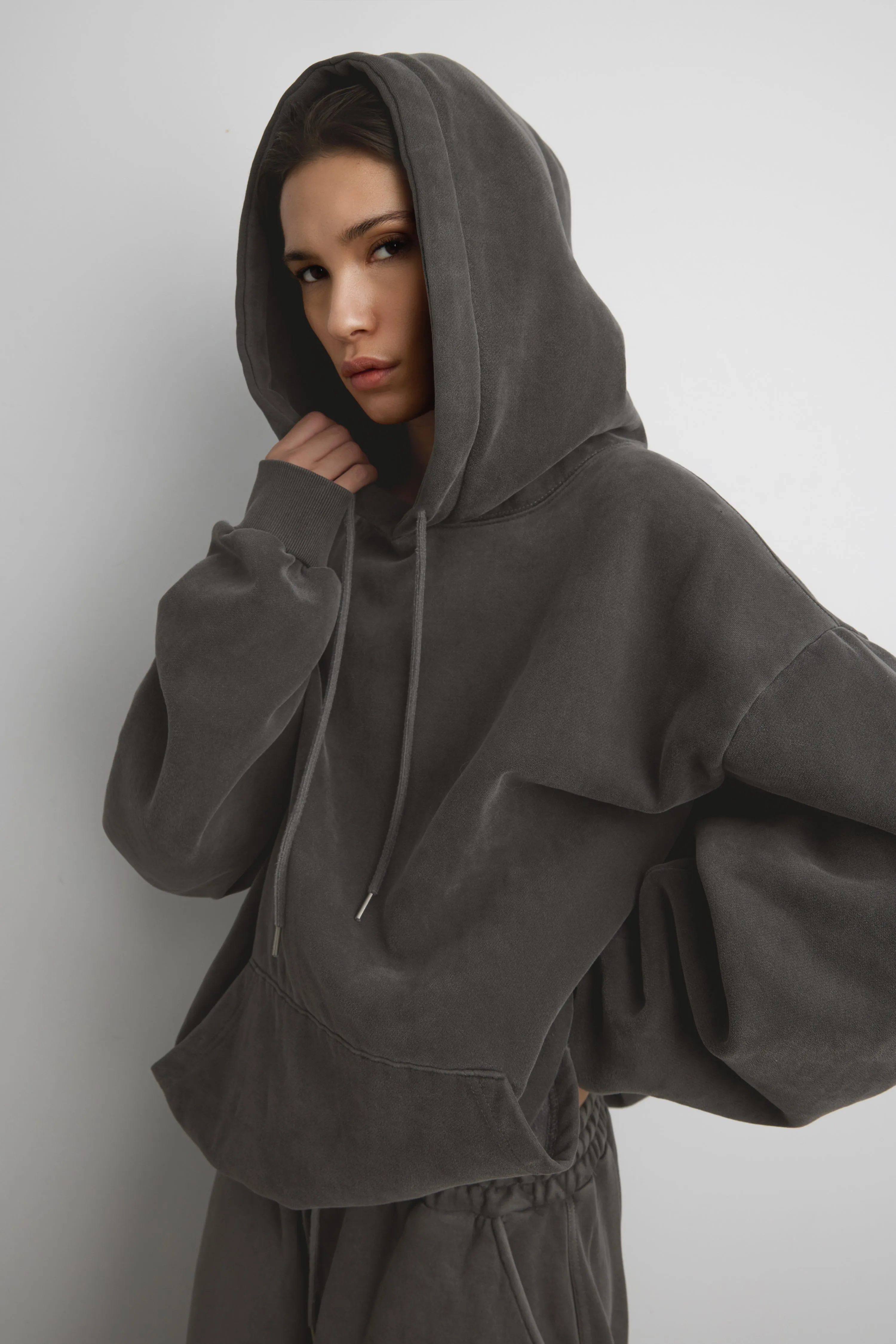 FLEECE STUDIO BOYFRIEND HOODIE sold by OAK AND FORT product image thumbnail 3