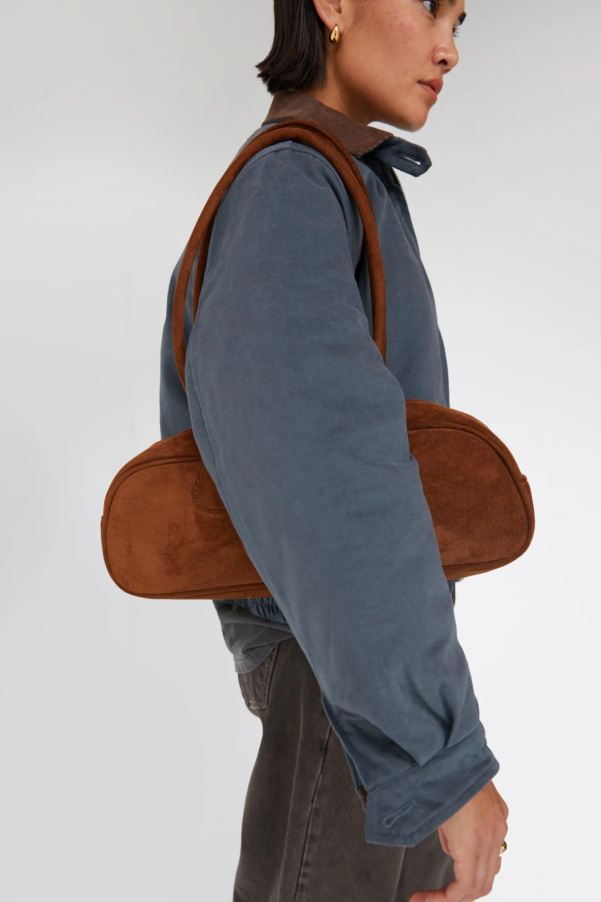 VEGAN SUEDE BOWLER BAG sold by OAK AND FORT product image thumbnail 3