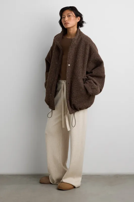 OVERSIZED SHERPA JACKET WITH SNAP DETAIL sold by OAK AND FORT
