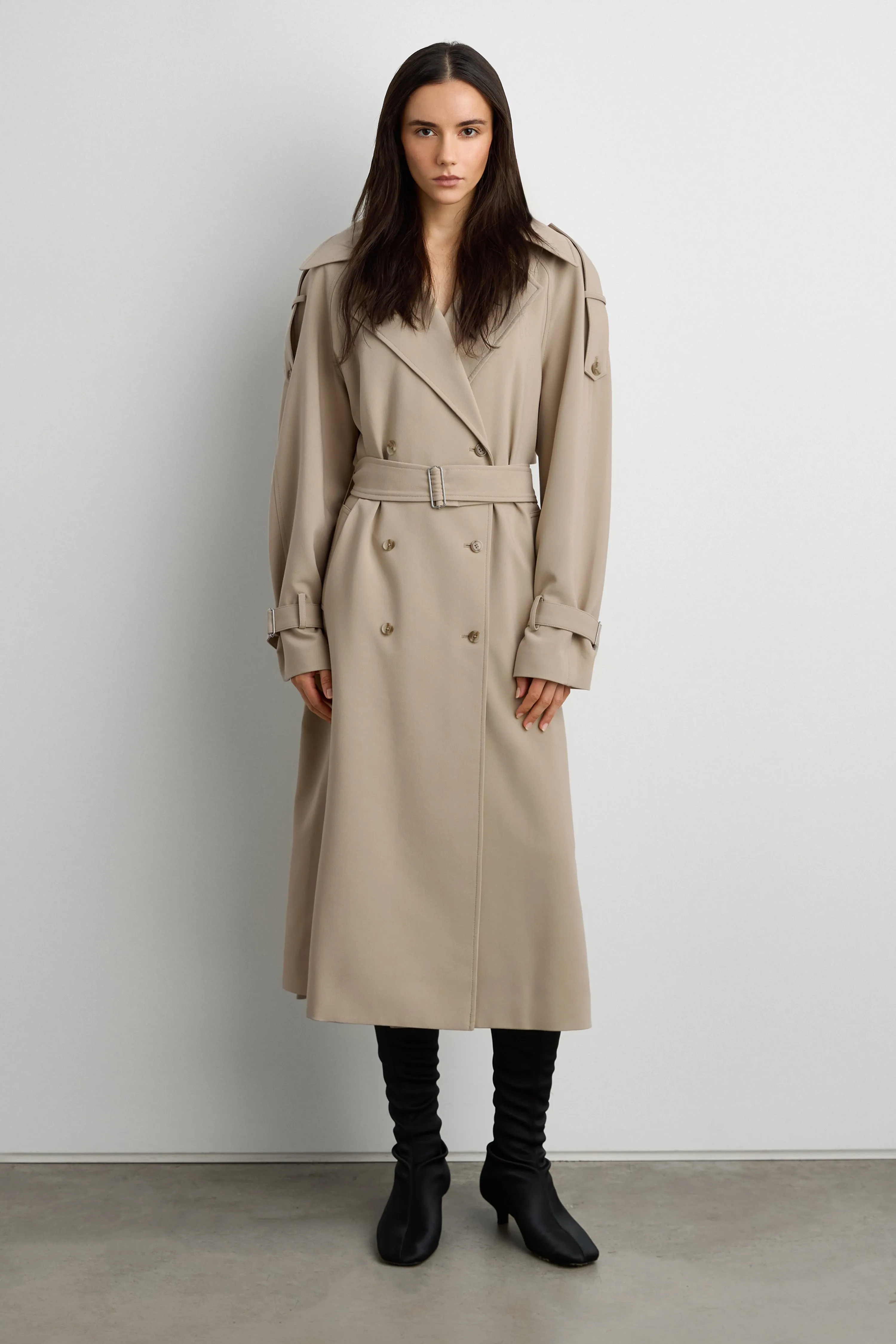 OVERSIZED TRENCH COAT WITH FUNNEL NECK sold by OAK AND FORT product image thumbnail 2