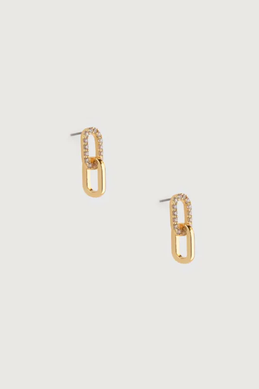 ZIRCONIA LINK EARRINGS sold by OAK AND FORT