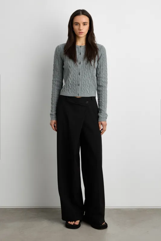 CABLE KNIT BUTTON FRONT CARDIGAN sold by OAK AND FORT