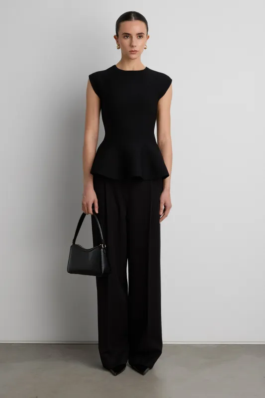 THICK RIBBED PEPLUM TOP sold by OAK AND FORT