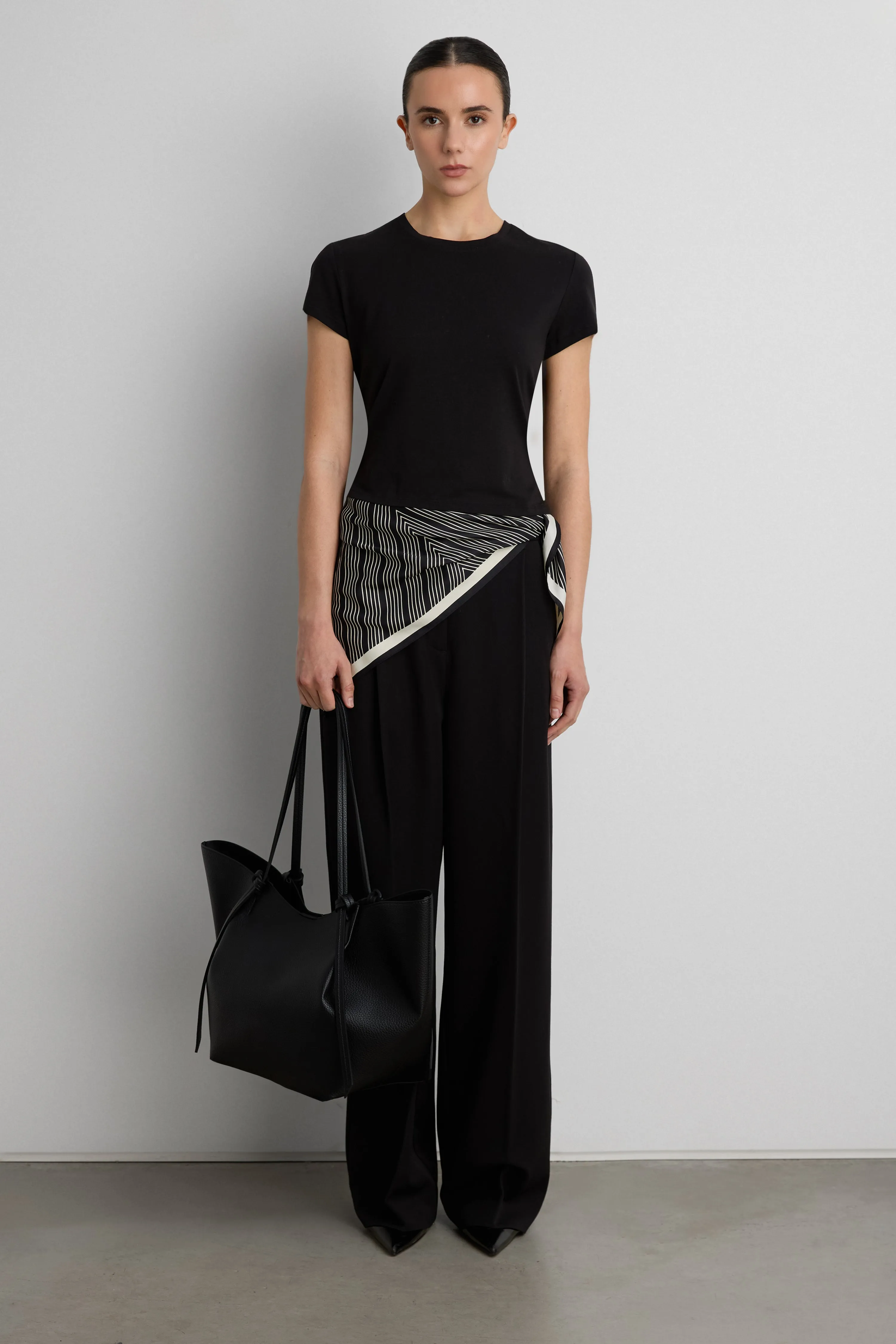 MONOCHROME ZIGZAG SCARF sold by OAK AND FORT product image thumbnail 2