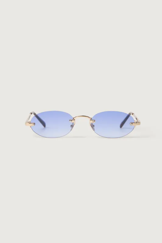 OVAL FRAMELESS SUNGLASSES made by OAK AND FORT