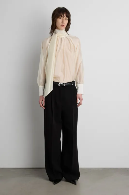 BLOUSE WITH TIE NECK DETAIL sold by OAK AND FORT