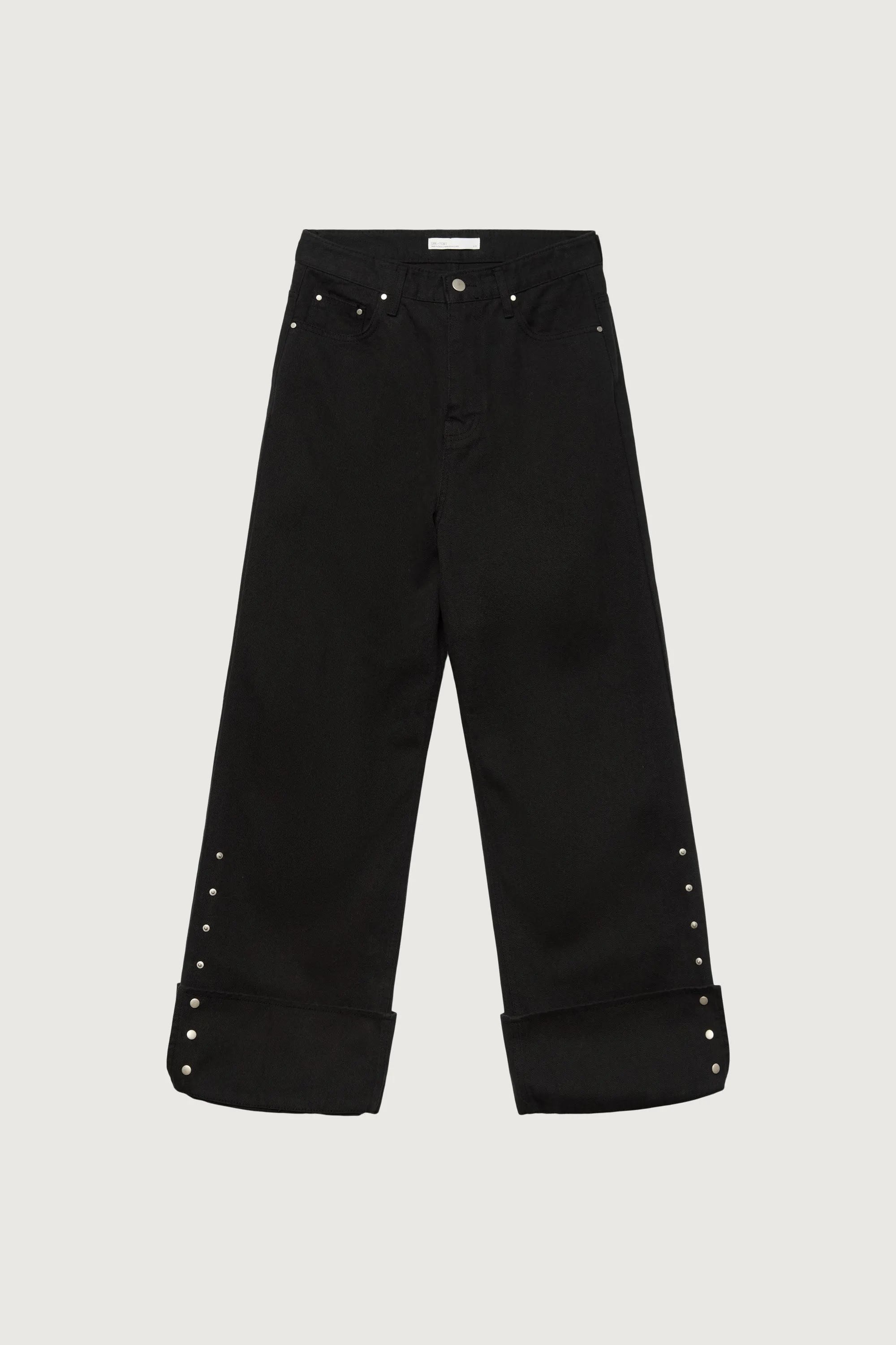 MID-RISE STRAIGHT LEG STUDDED TWILL PANT sold by OAK AND FORT product image thumbnail 5