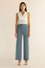 LONG LENGTH TWILL WIDE LEG PANT sold by OAK AND FORT