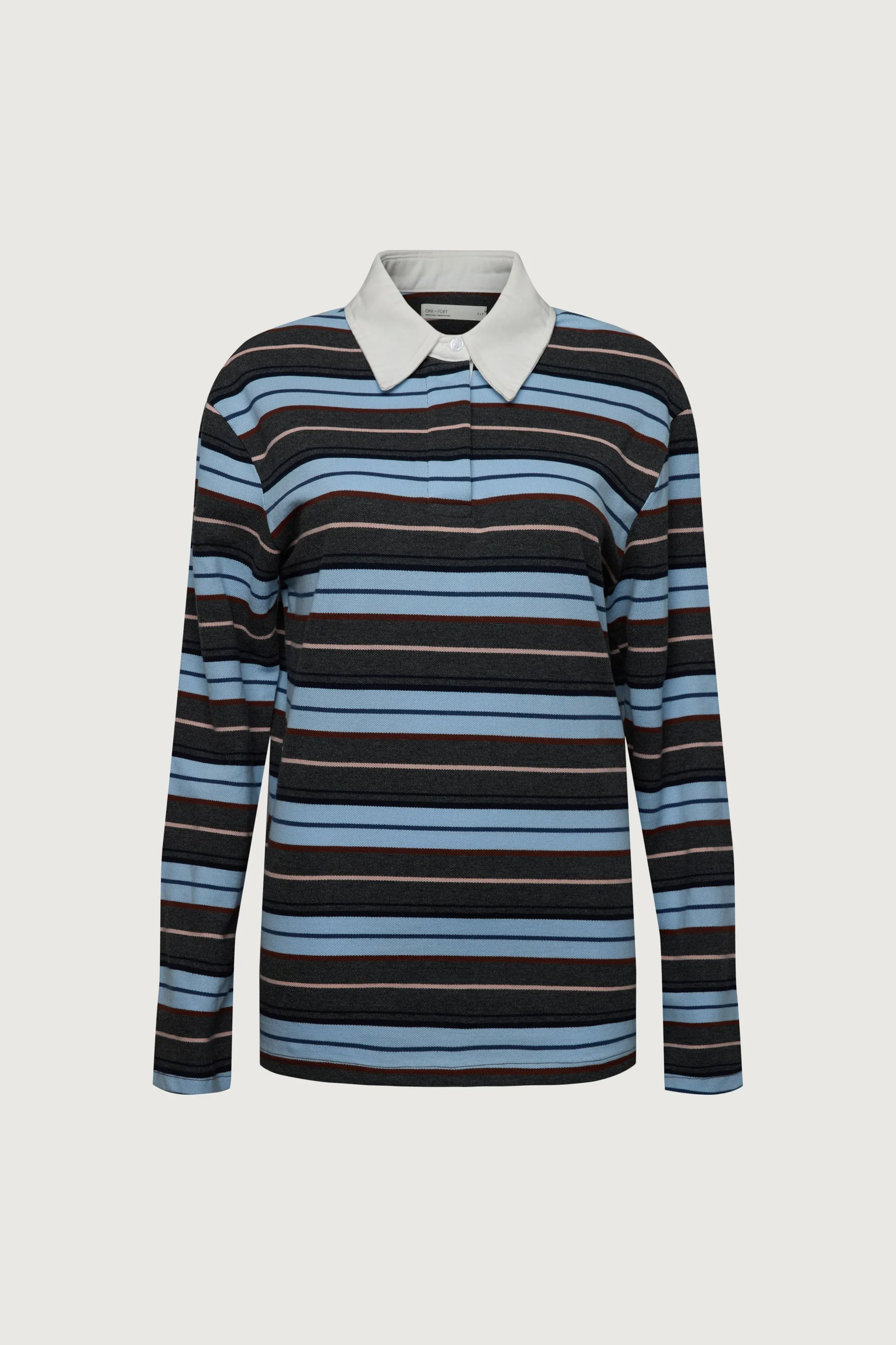 COLLARED CONTRAST STRIPE POLO SHIRT sold by OAK AND FORT product image thumbnail 5