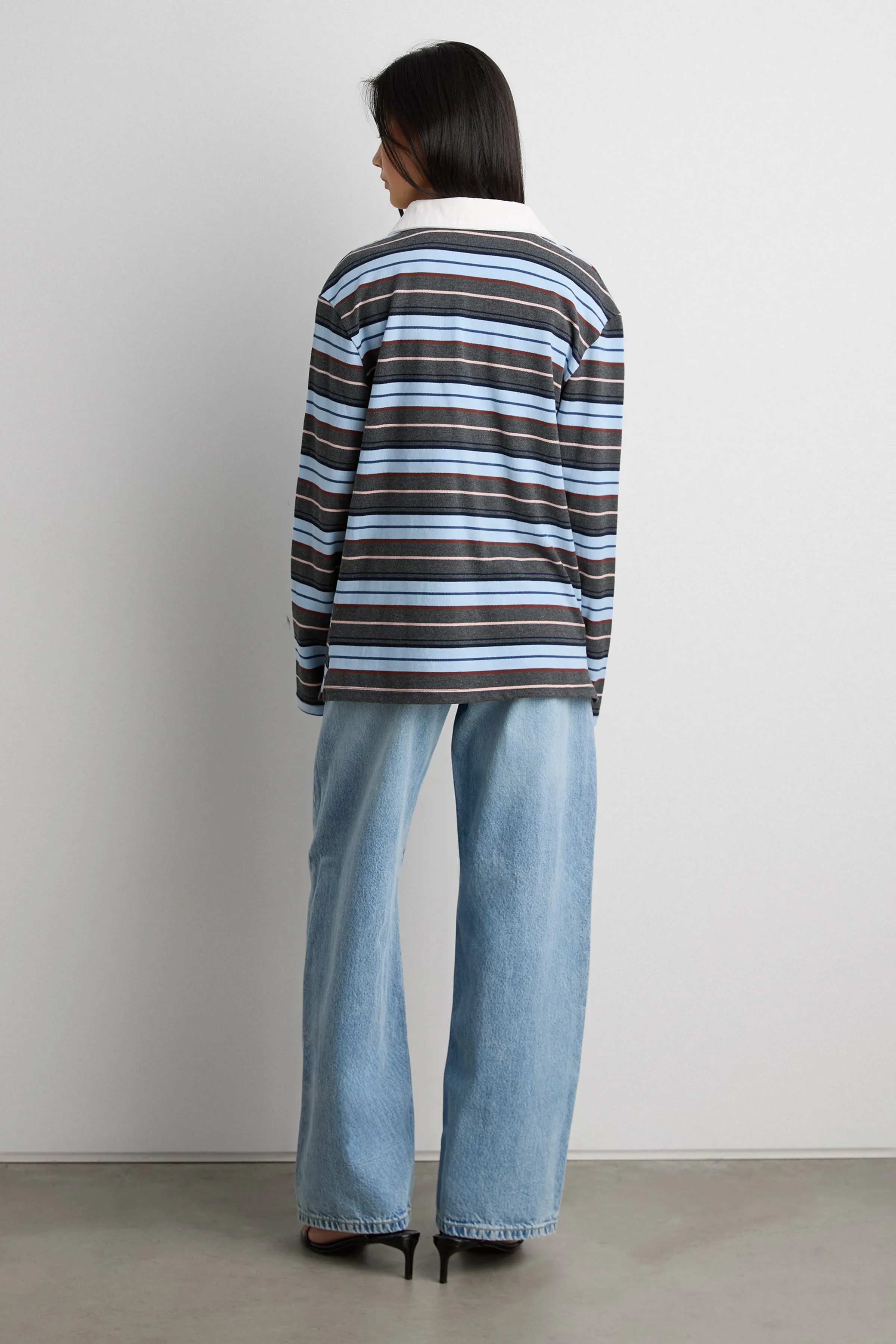 COLLARED CONTRAST STRIPE POLO SHIRT sold by OAK AND FORT product image thumbnail 4