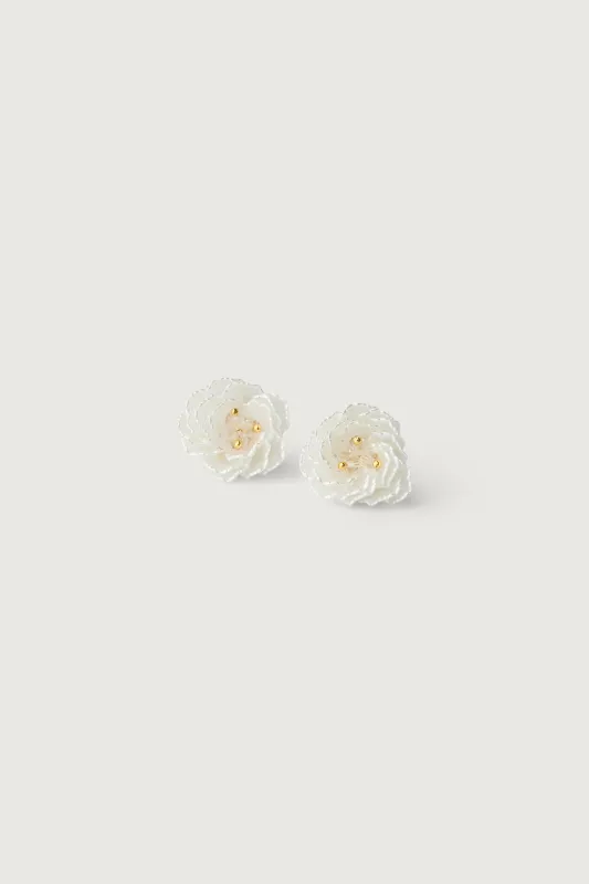 FLORAL BEAD STUD EARRINGS made by OAK AND FORT