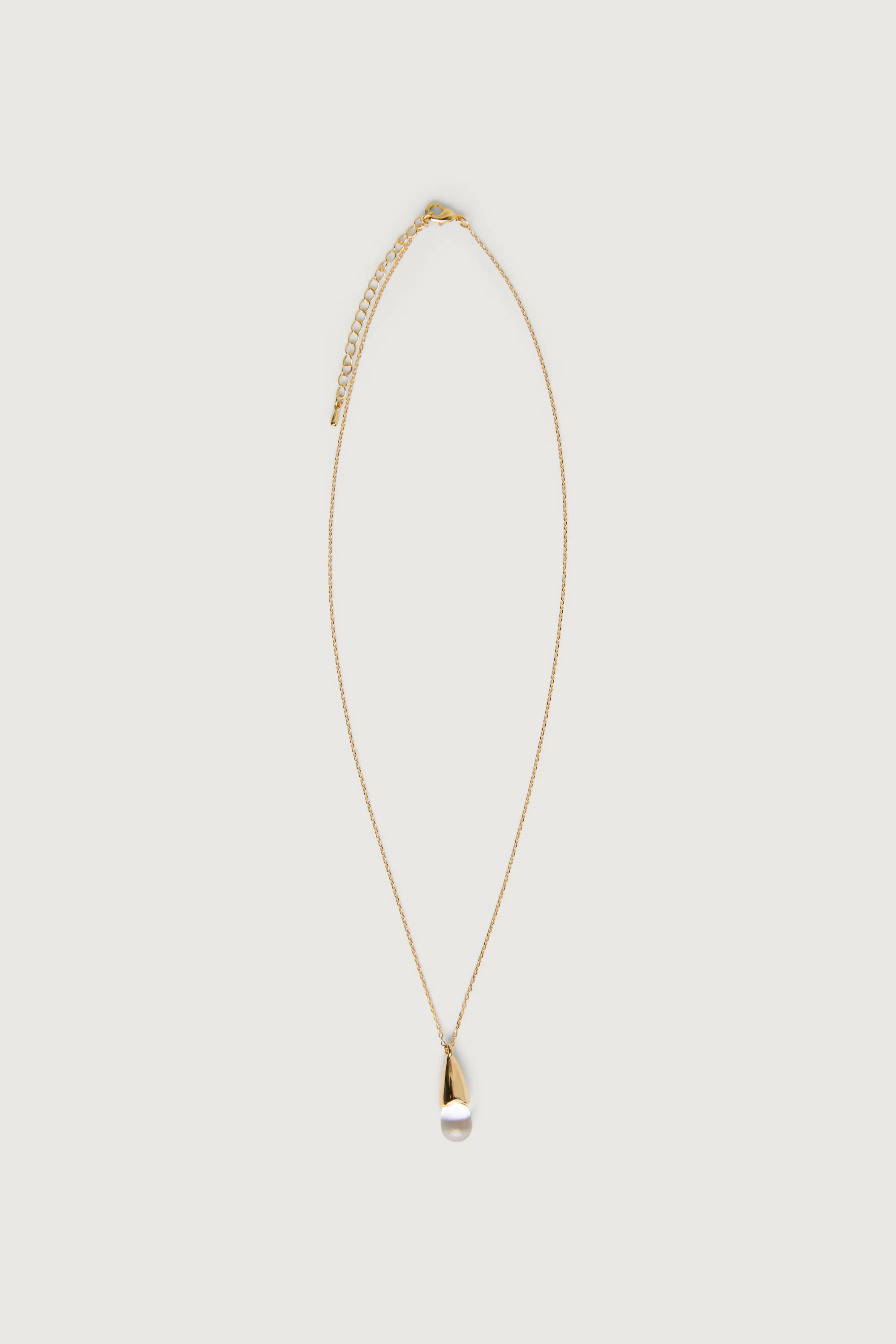METALLIC DROP LONG NECKLACE sold by OAK AND FORT product image thumbnail 2