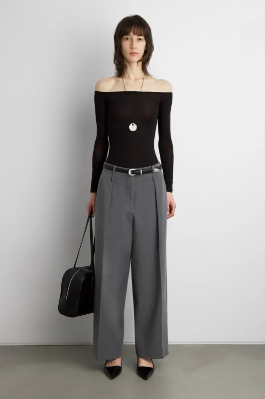 WIDE LEG TROUSER WITH DOUBLE BELT DETAIL sold by OAK AND FORT