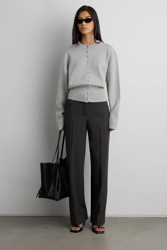 TAILORED HIGH-RISE STRAIGHT LEG PANT made by OAK AND FORT