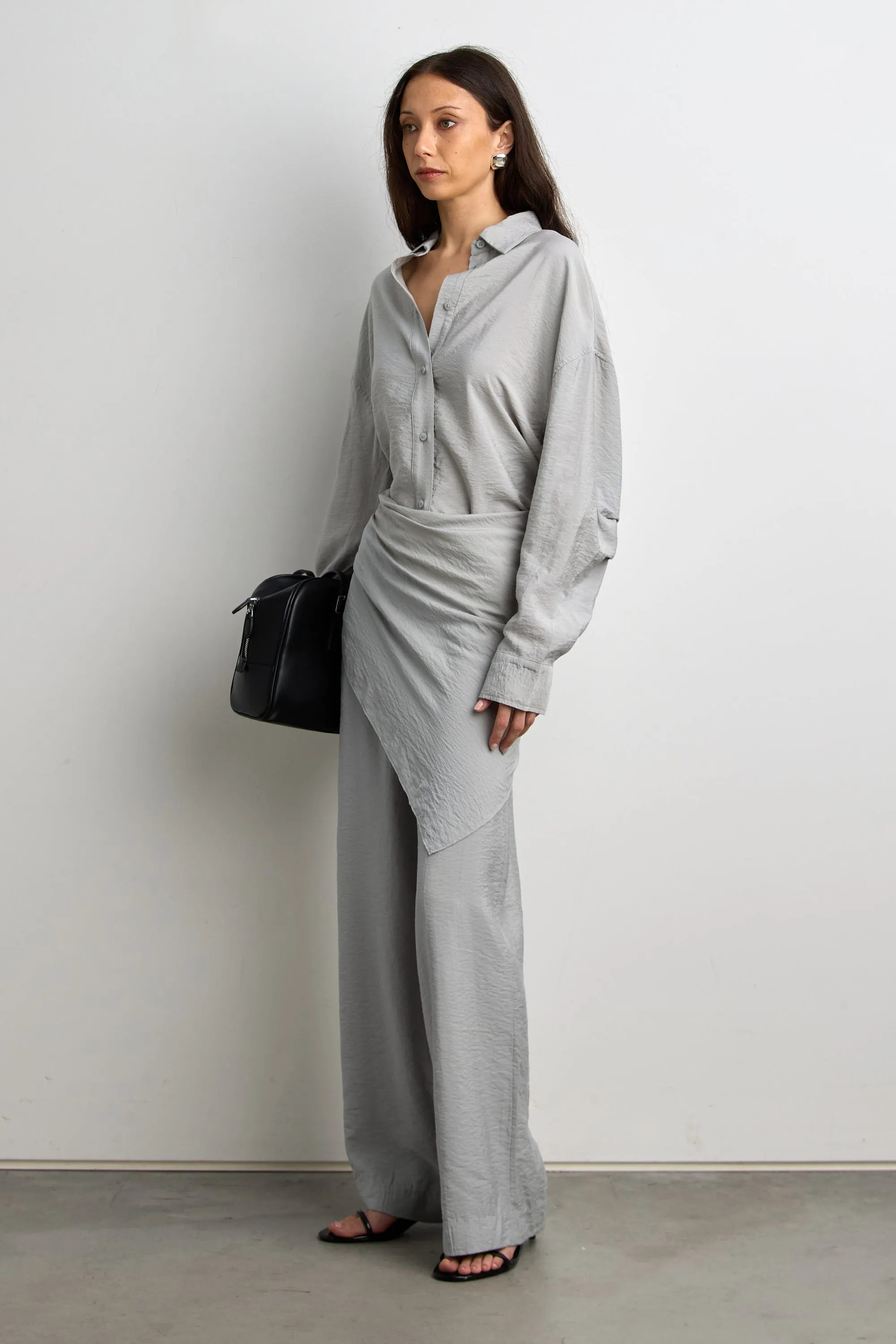 LIGHTWEIGHT CRINKLED PANT WITH WAIST SCARF sold by OAK AND FORT