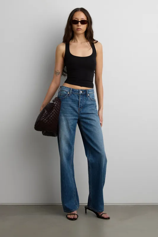 SCOOP NECK CROPPED TANK TOP made by OAK AND FORT