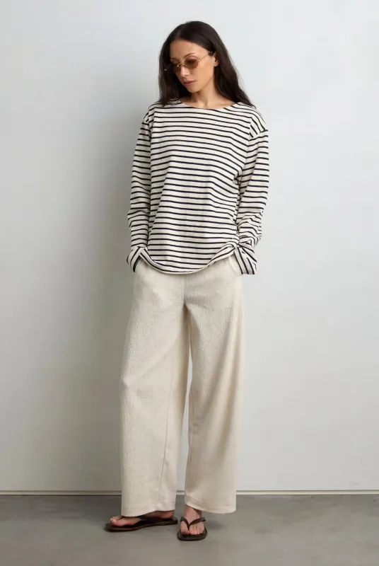 COTTON BLEND BARREL LOUNGE PANT made by OAK AND FORT