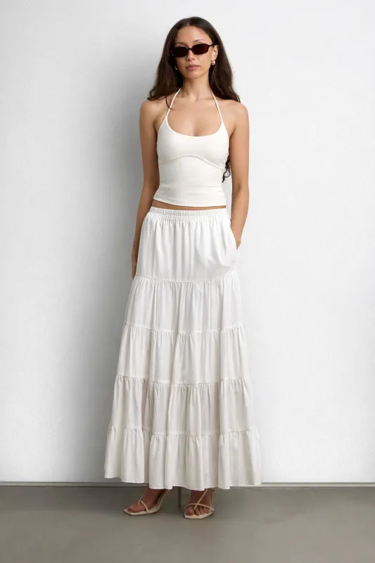 TIERED MAXI SKIRT made by OAK AND FORT