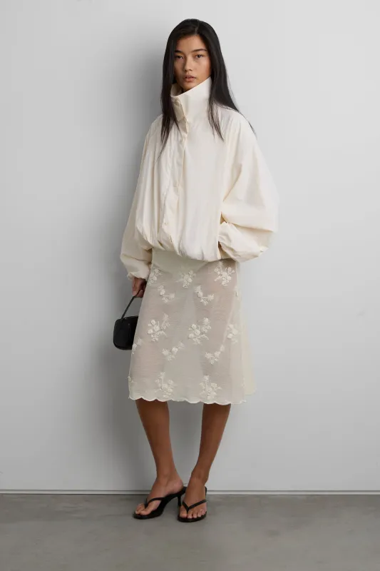 FUNNEL NECK NYLON JACKET made by OAK AND FORT