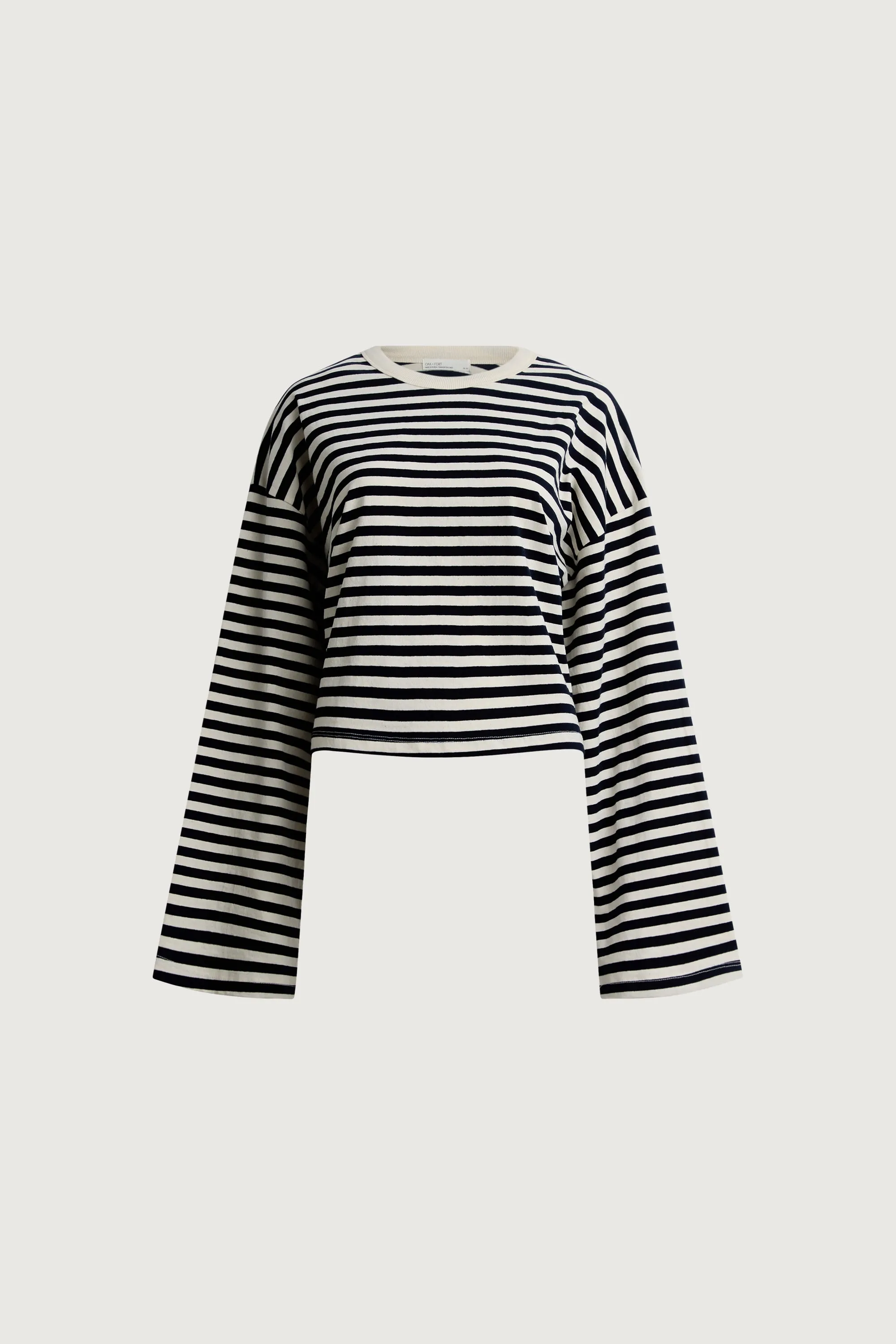 CROPPED STRIPED LONG SLEEVE TSHIRT sold by OAK AND FORT product image thumbnail 5