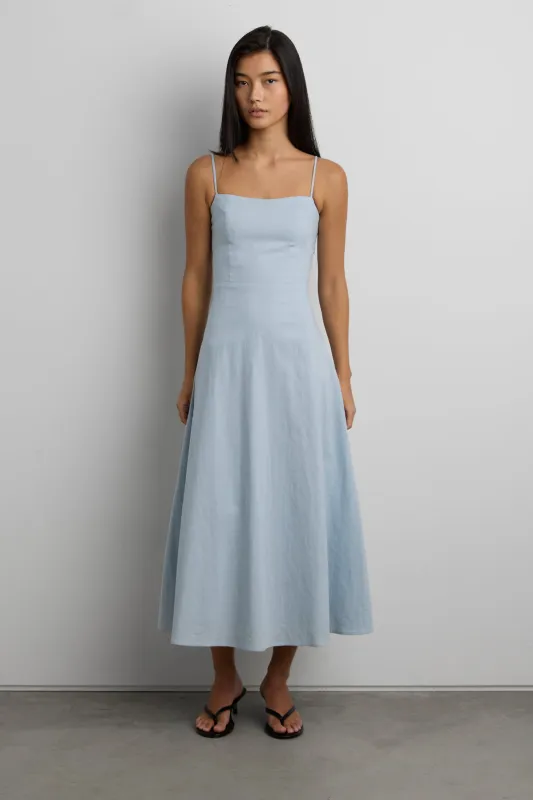 LINEN MIDI DRESS made by OAK AND FORT