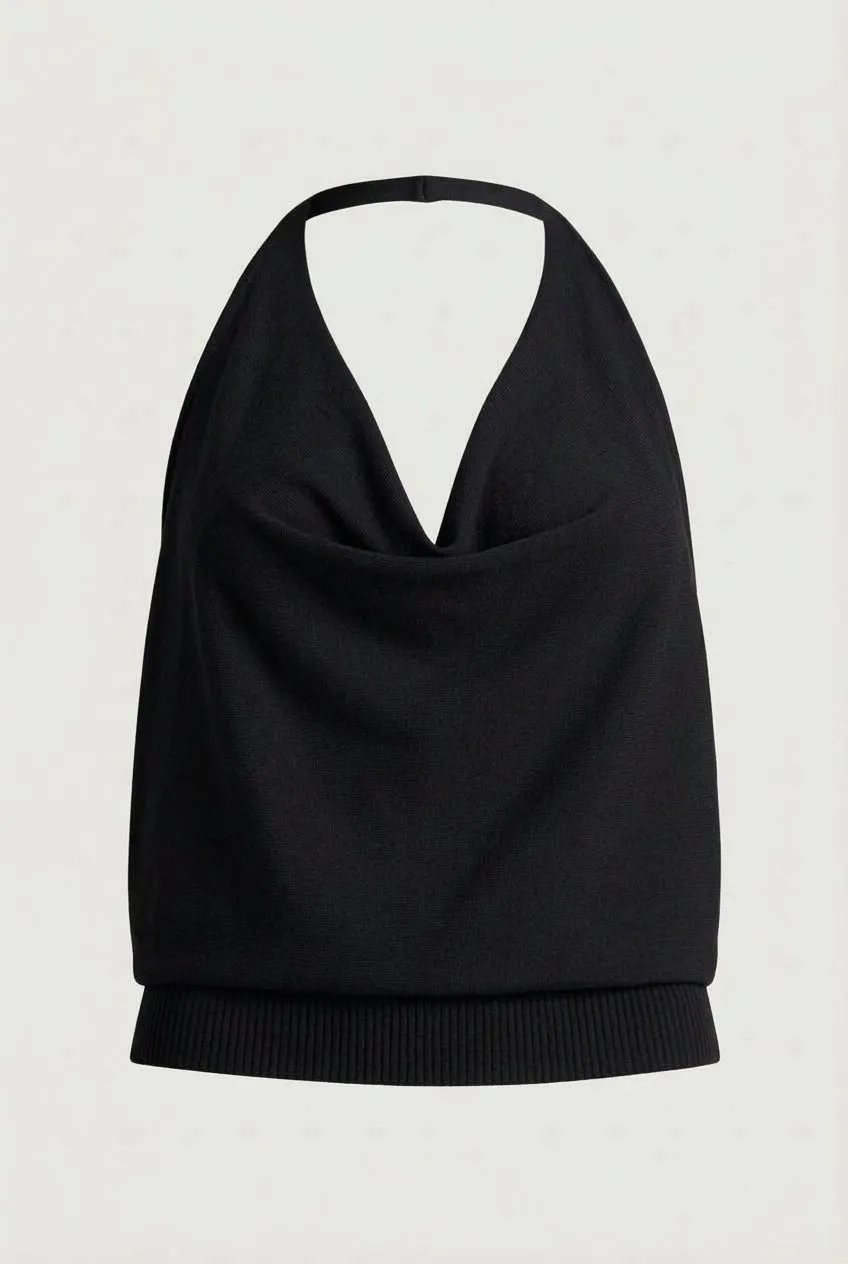 KNIT COWL NECK HALTER TOP sold by OAK AND FORT product image thumbnail 5