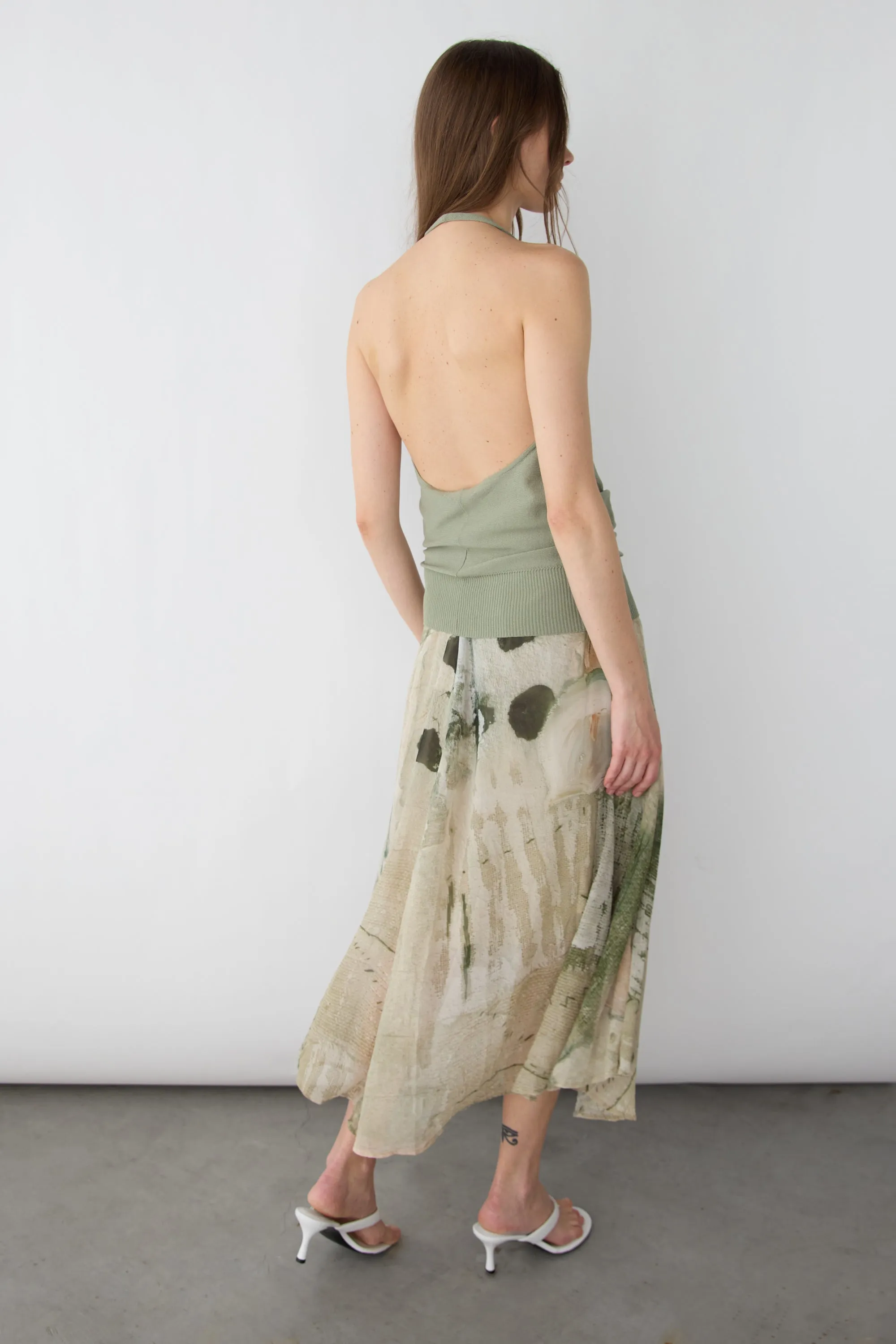 KNIT COWL NECK HALTER TOP sold by OAK AND FORT product image thumbnail 3