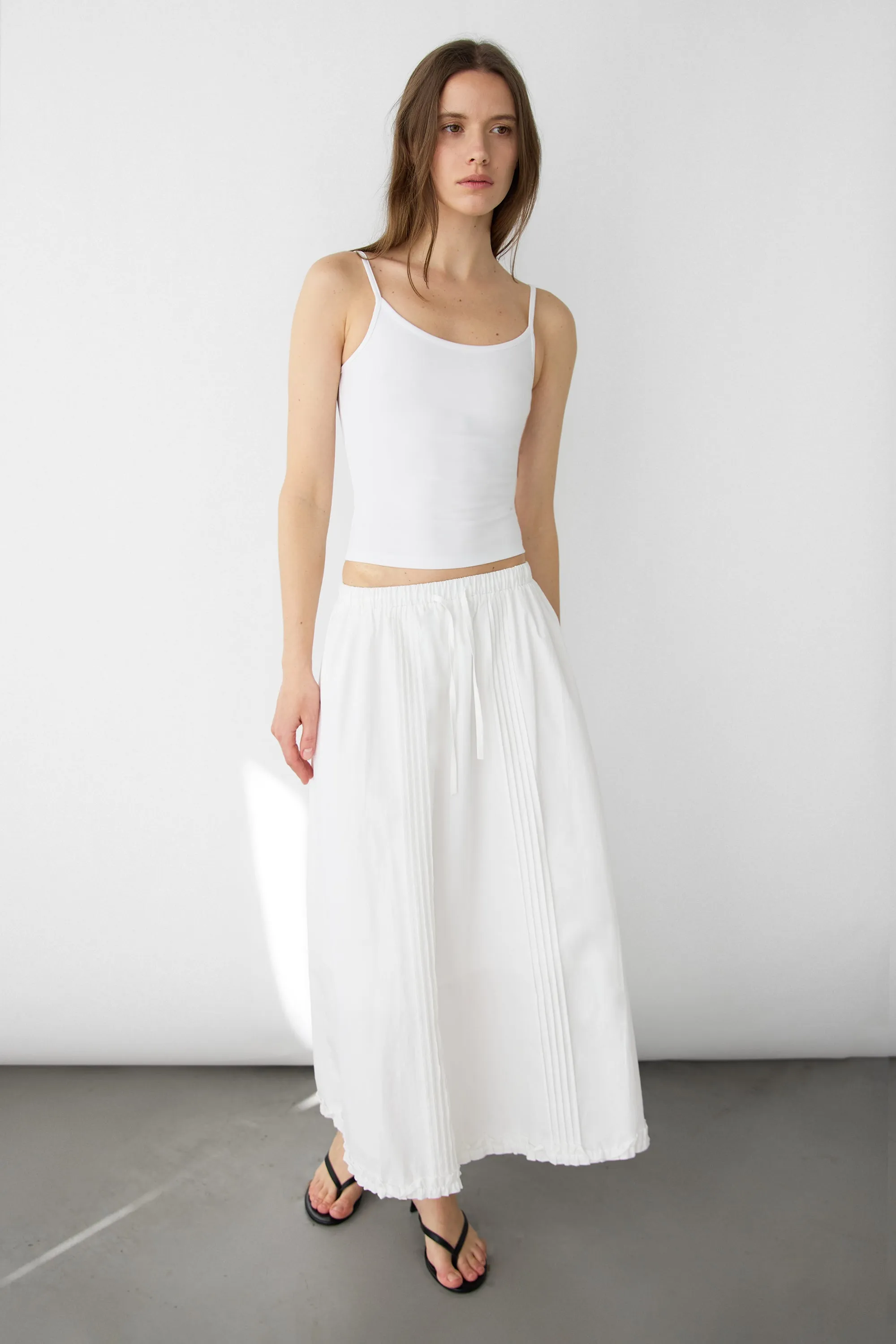 DRAWSTRING WAIST MAXI SKIRT sold by OAK AND FORT product image thumbnail 2