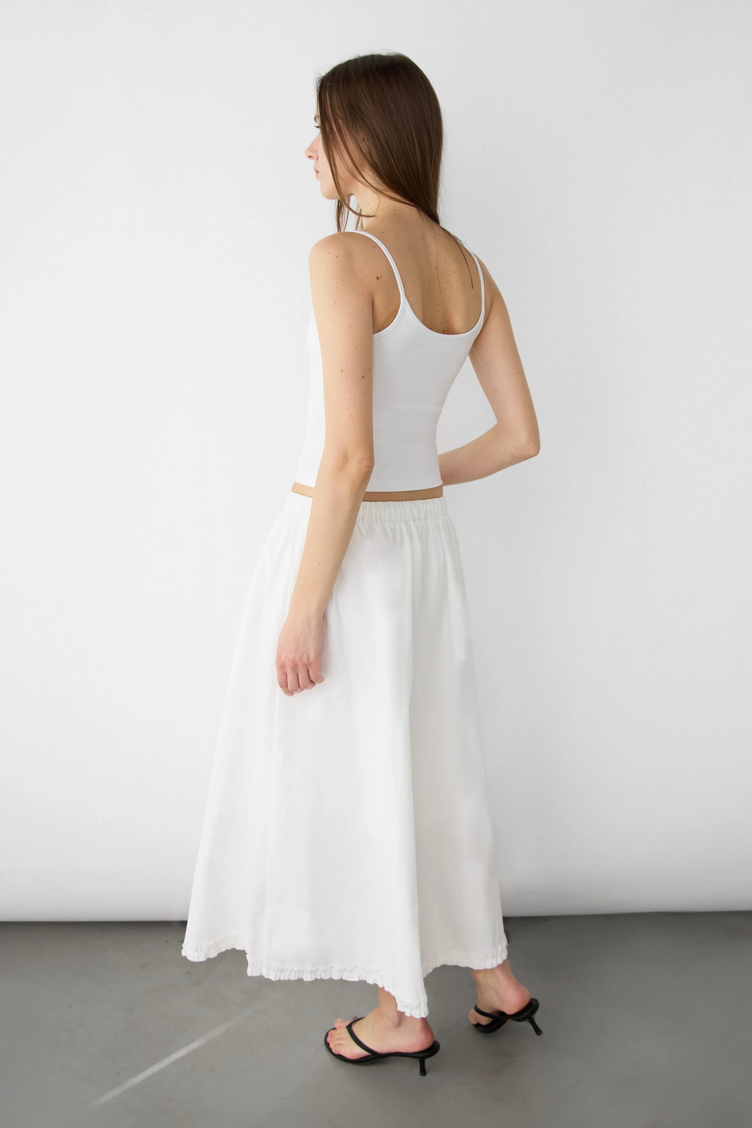 DRAWSTRING WAIST MAXI SKIRT sold by OAK AND FORT product image thumbnail 3