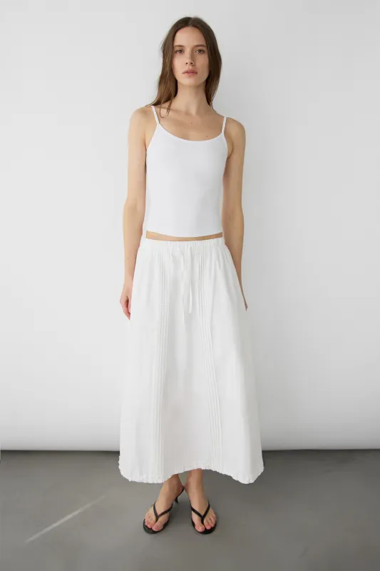 DRAWSTRING WAIST MAXI SKIRT made by OAK AND FORT