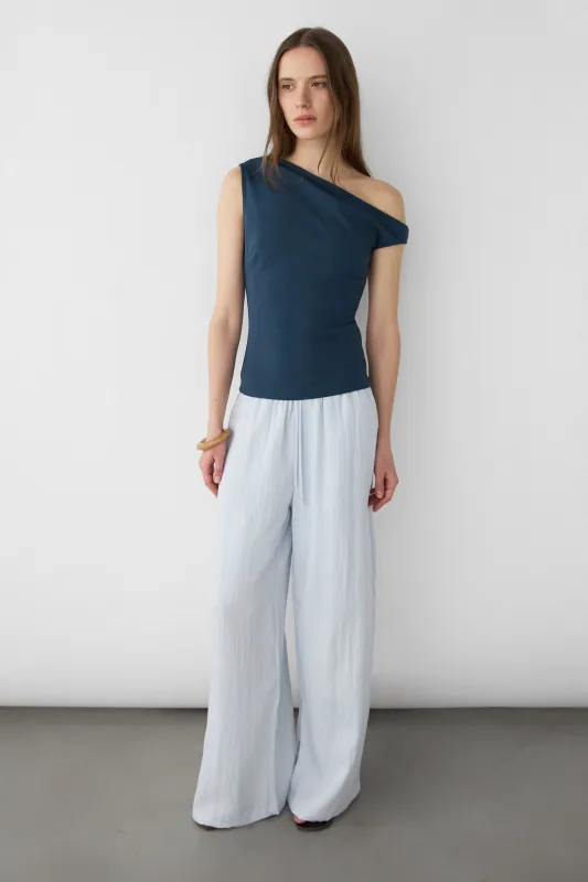 DRAWSTRING WAIST WIDE LEG PANT made by OAK AND FORT