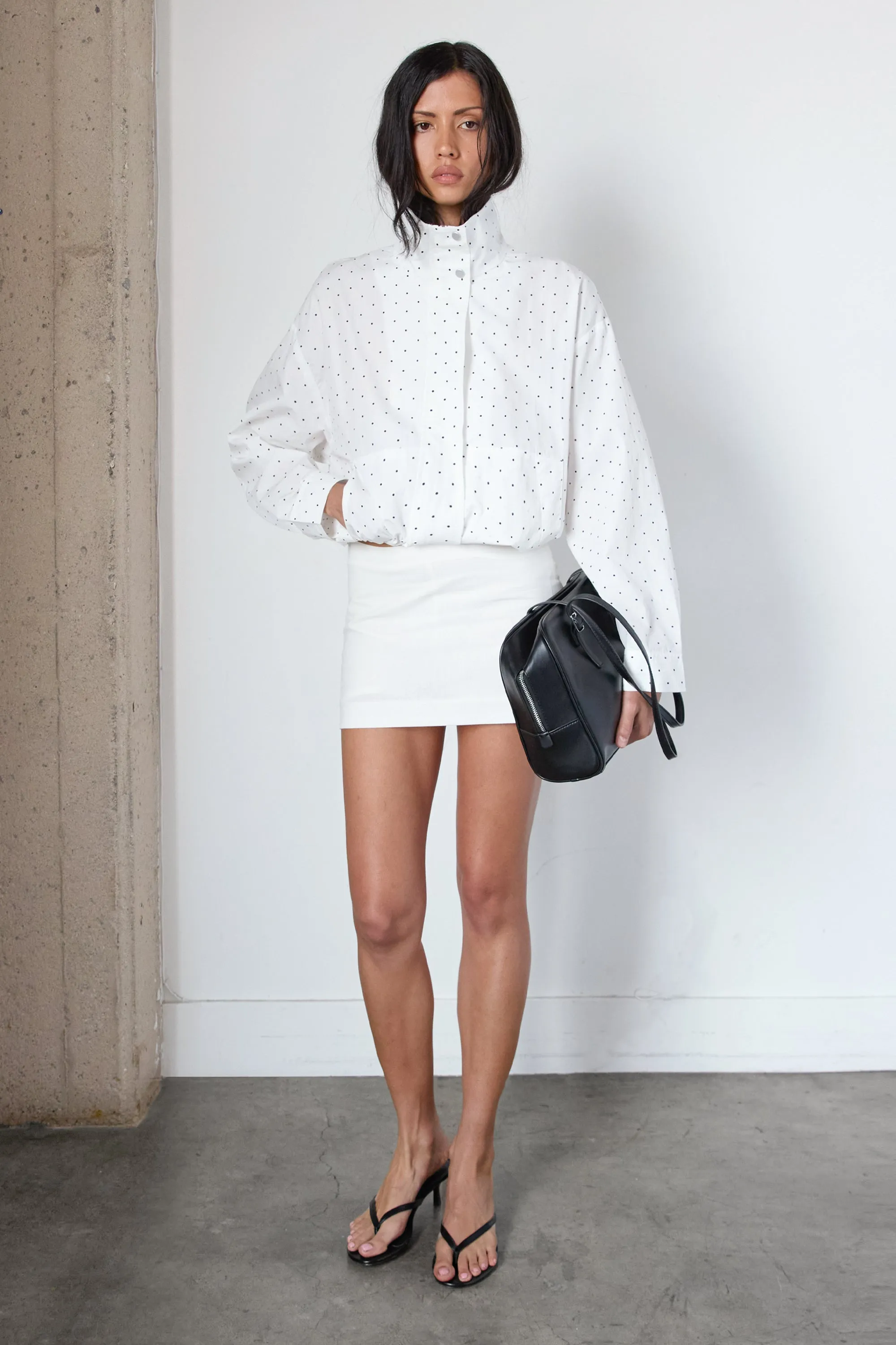 POLKA DOT FUNNEL NECK JACKET sold by OAK AND FORT product image thumbnail 4