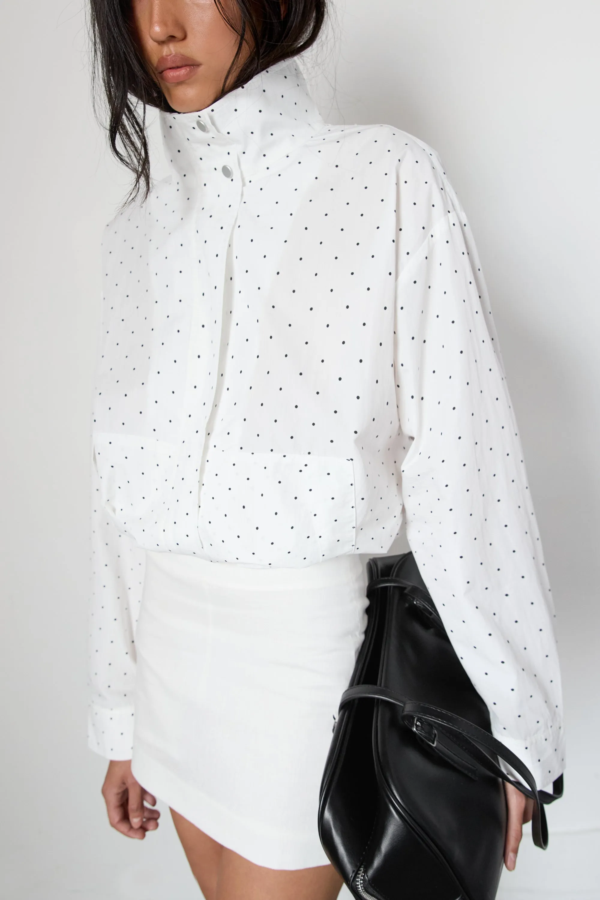 POLKA DOT FUNNEL NECK JACKET sold by OAK AND FORT product image thumbnail 5