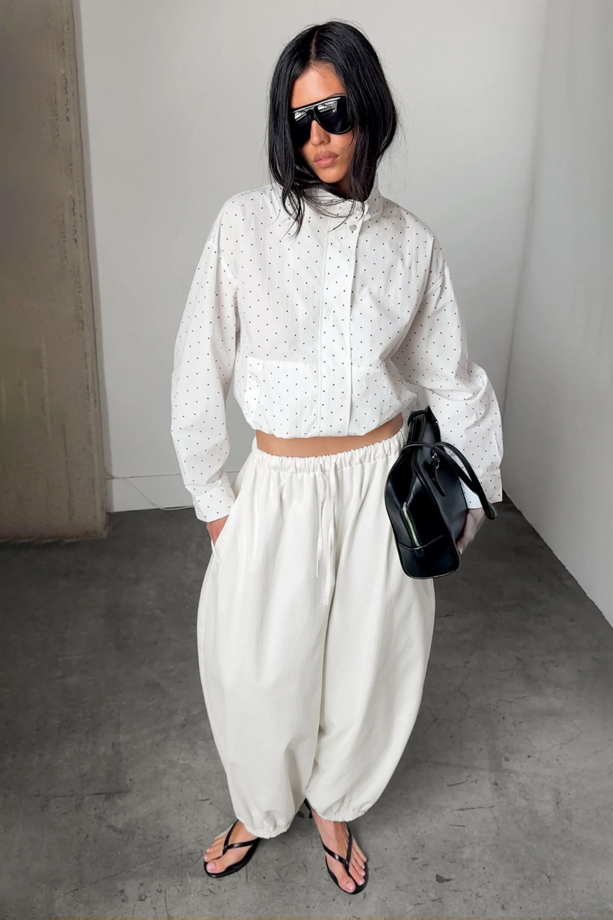 POLKA DOT FUNNEL NECK JACKET sold by OAK AND FORT product image thumbnail 2