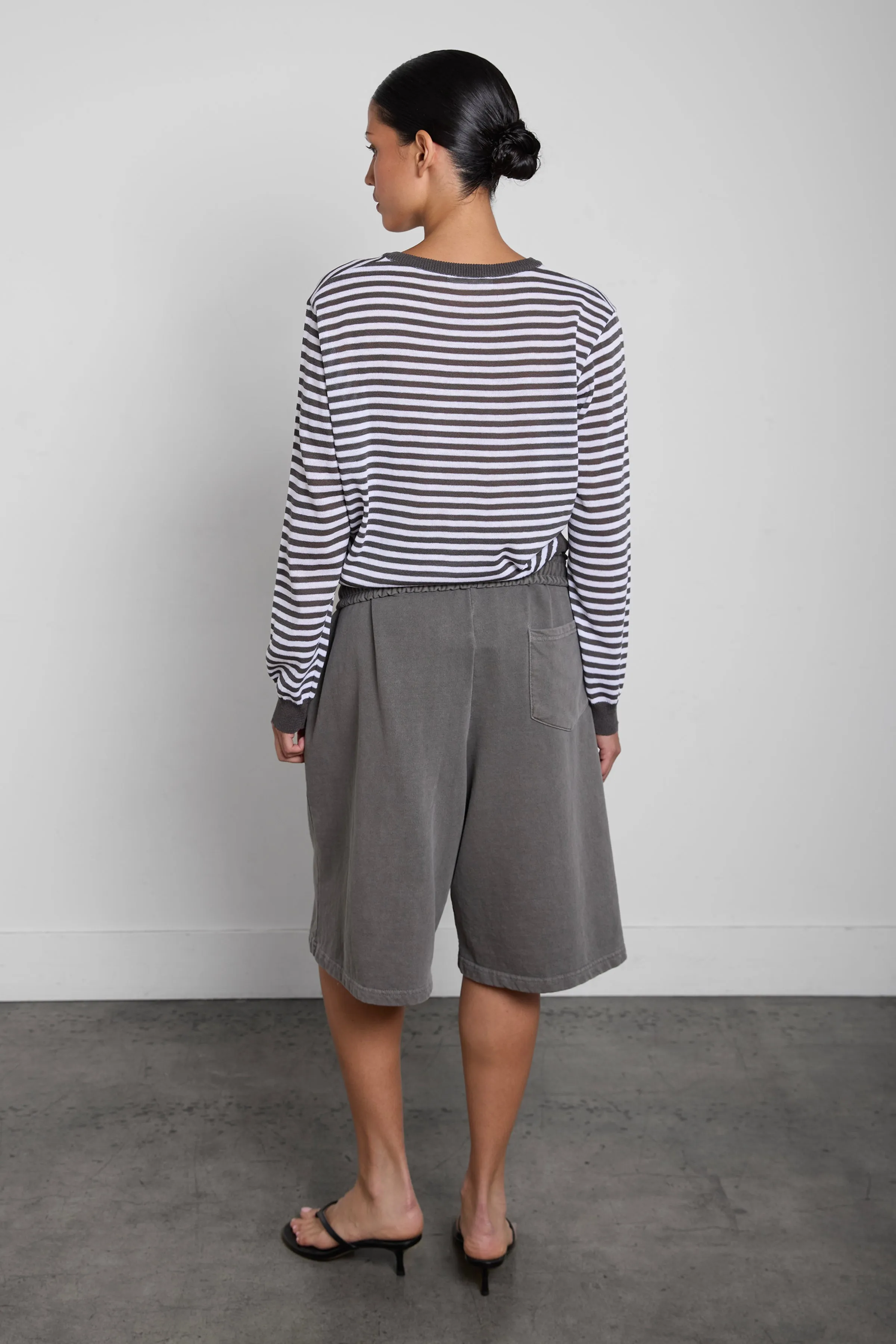 STRIPED ROUND NECK CARDIGAN sold by OAK AND FORT product image thumbnail 4