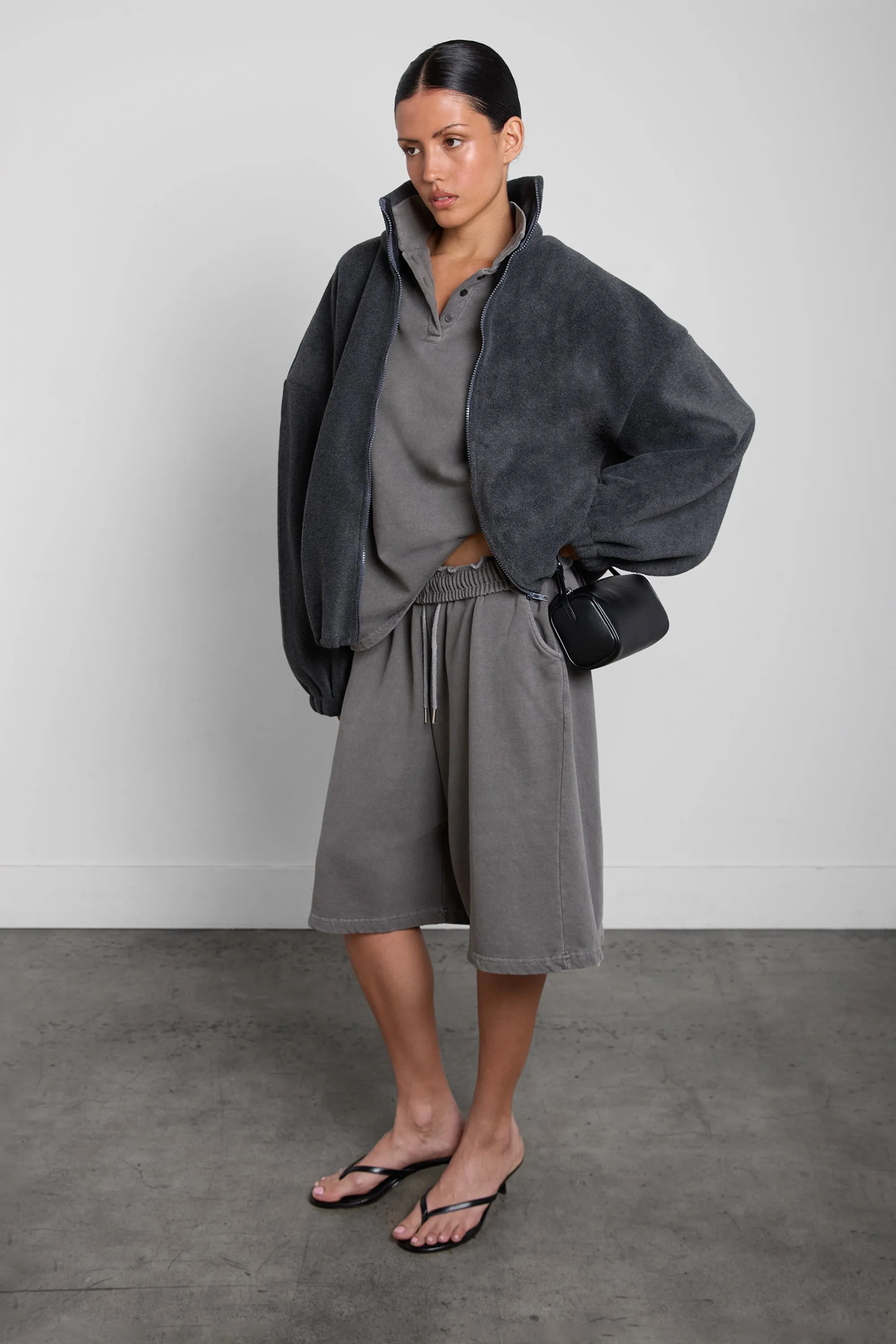 VINTAGE WASH SWEATSHORT sold by OAK AND FORT product image thumbnail 2