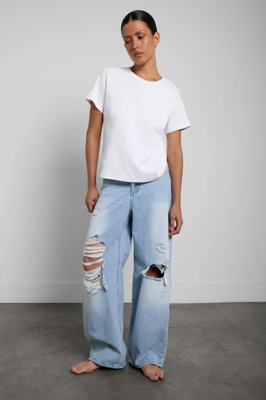 DISTRESSED VINTAGE BAGGY JEAN made by OAK AND FORT