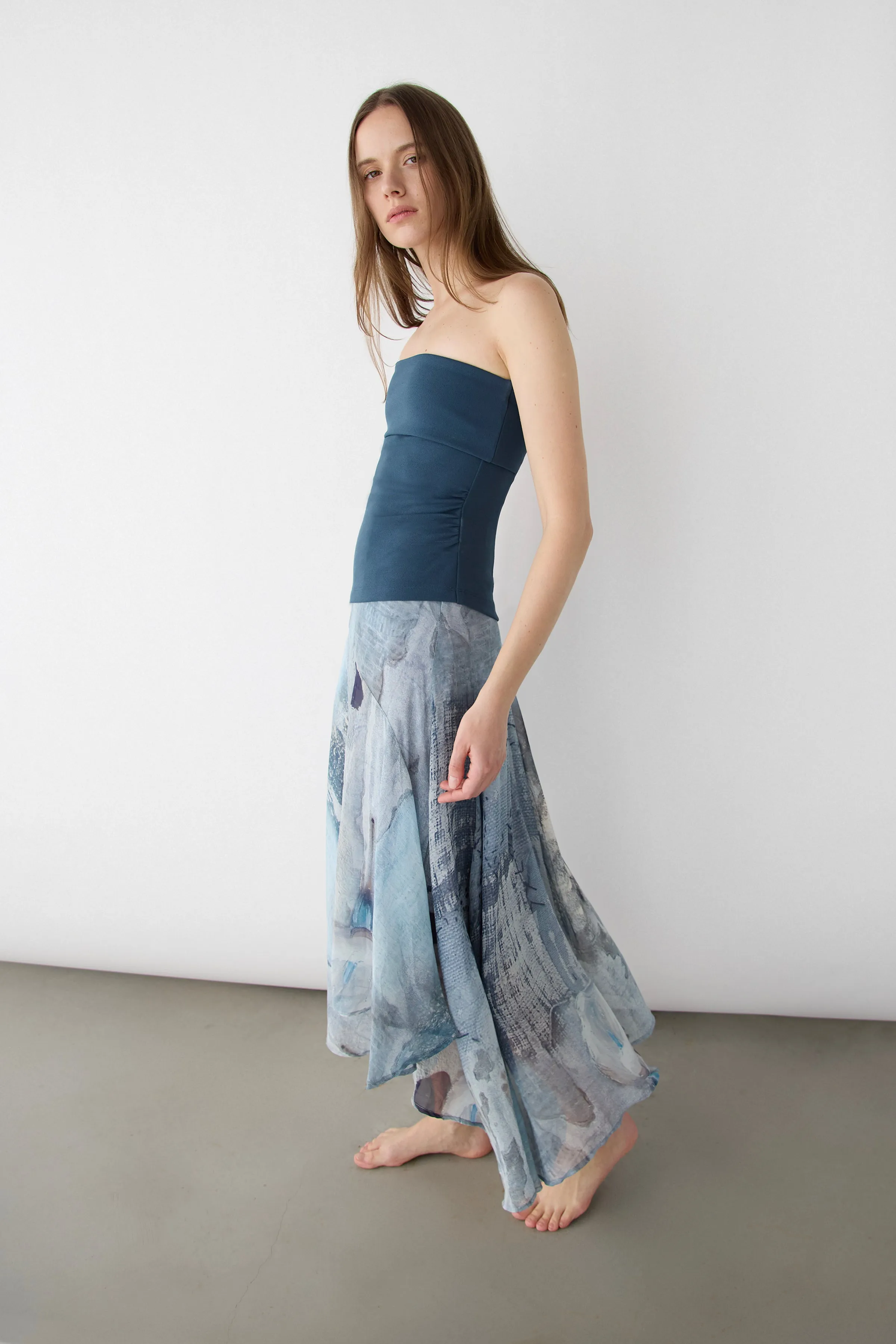 ABSTRACT PRINT MIDI SKIRT sold by OAK AND FORT product image thumbnail 2
