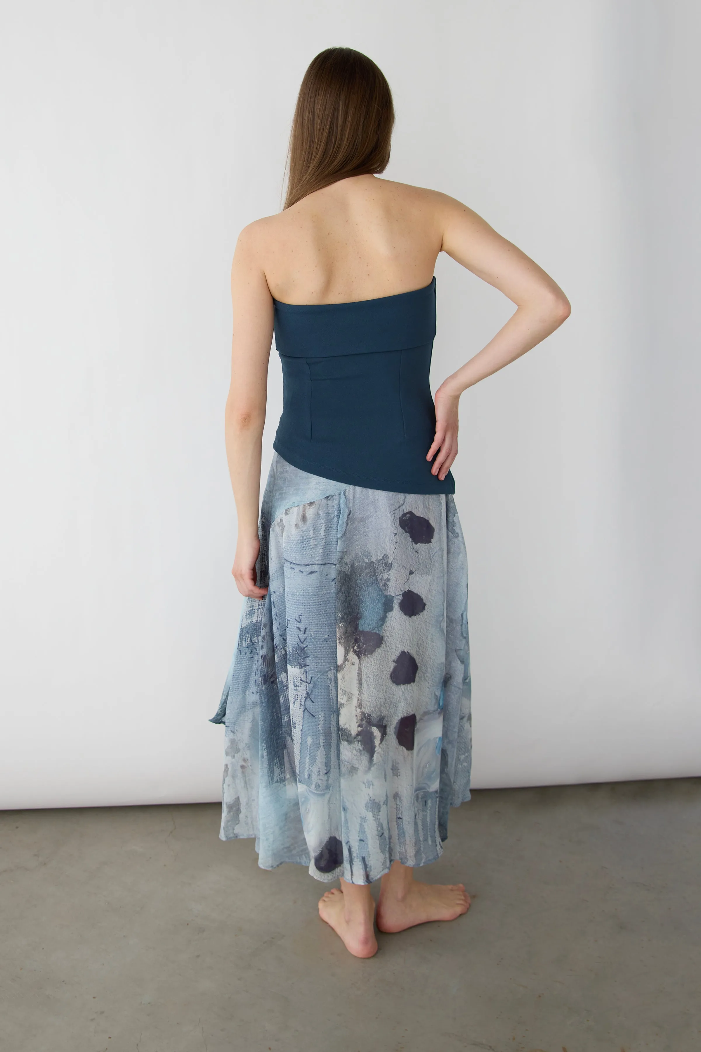 ABSTRACT PRINT MIDI SKIRT sold by OAK AND FORT product image thumbnail 3