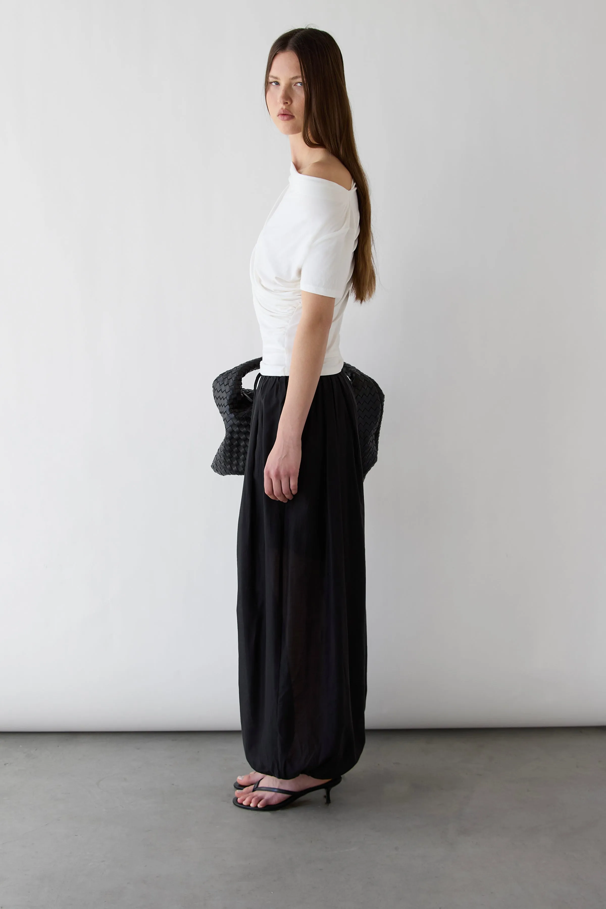 BOAT NECK TOP WITH SHIRRED SIDE DETAIL sold by OAK AND FORT product image thumbnail 3