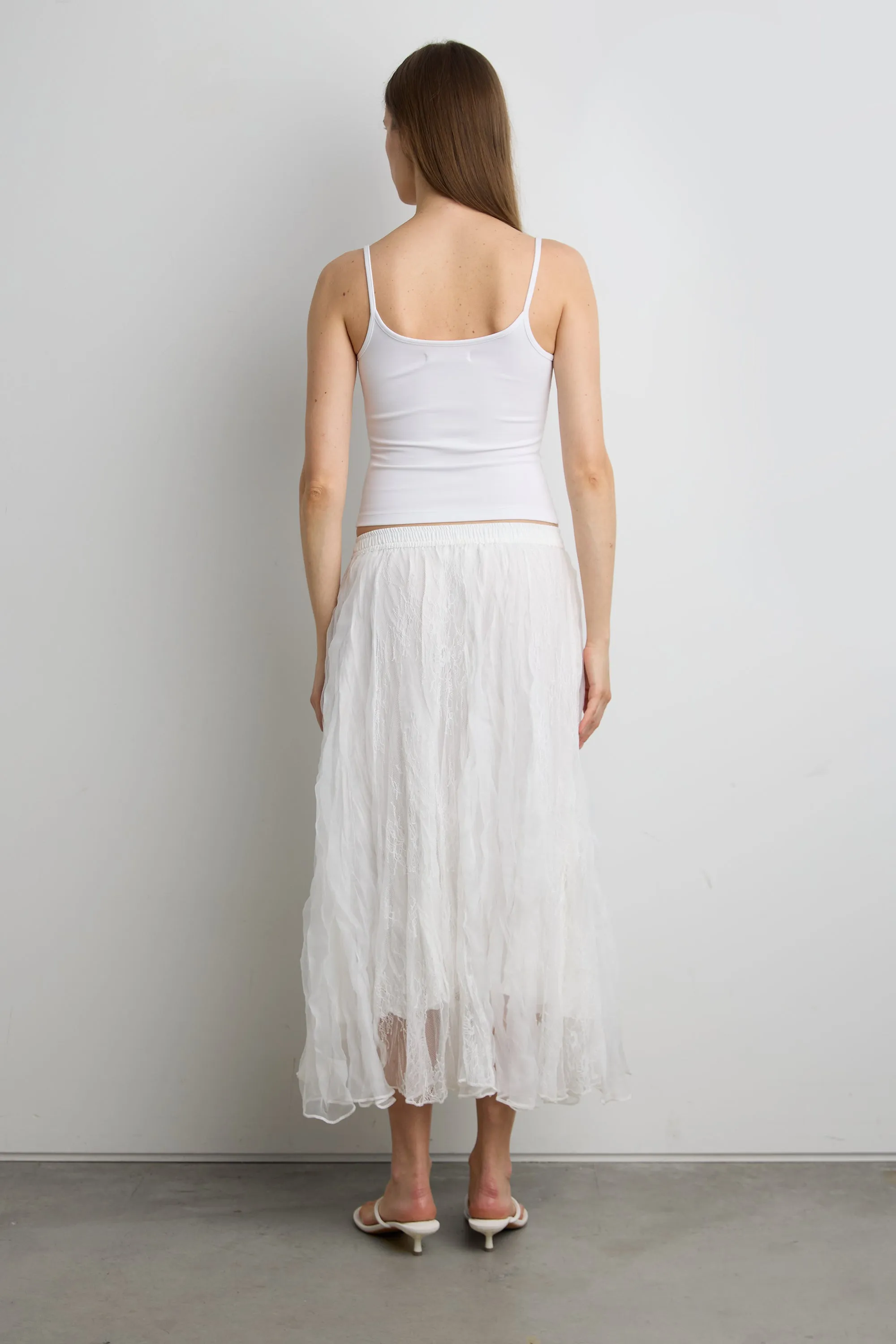 BOHO LACE OVERLAY MAXI SKIRT sold by OAK AND FORT product image thumbnail 4