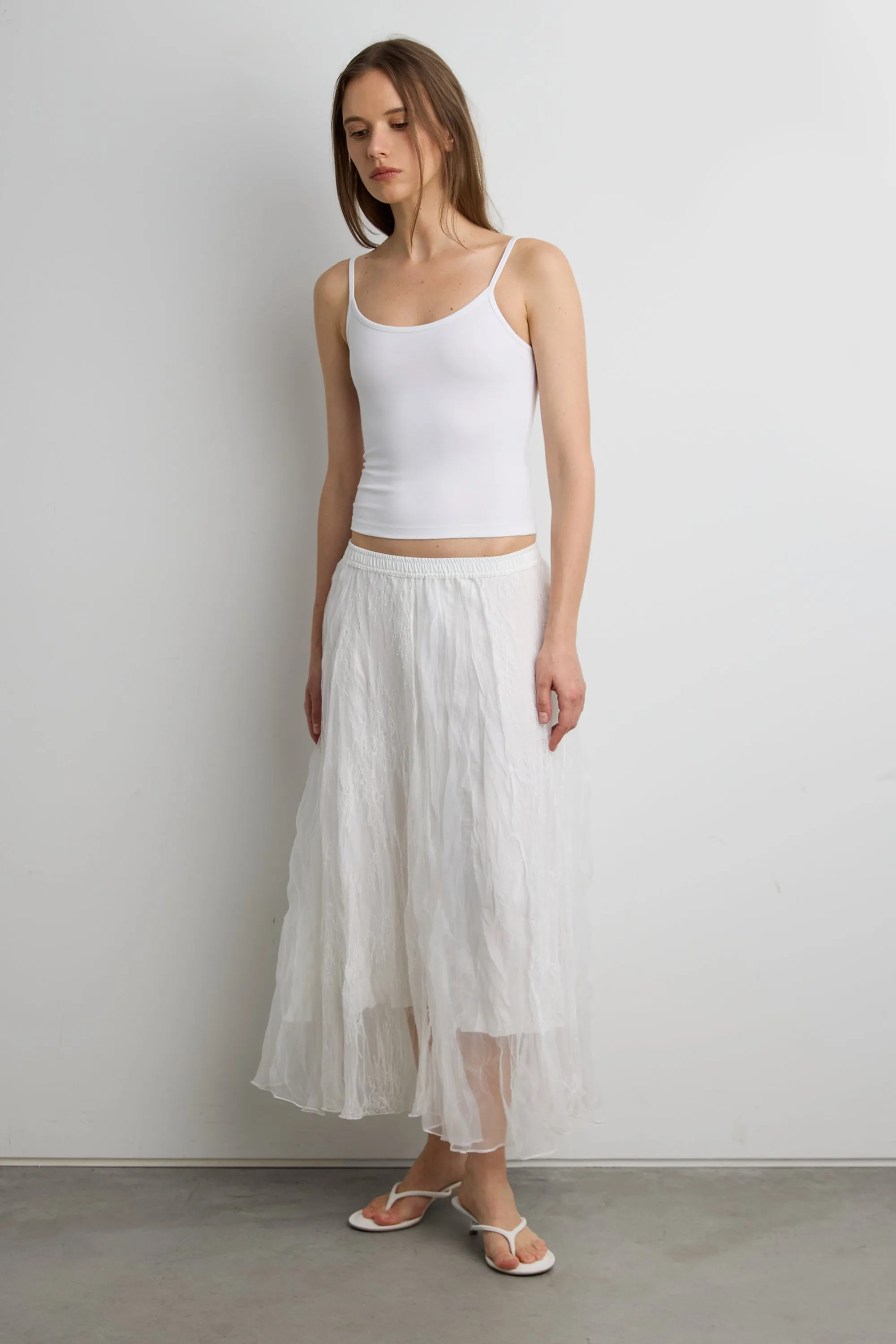 BOHO LACE OVERLAY MAXI SKIRT sold by OAK AND FORT