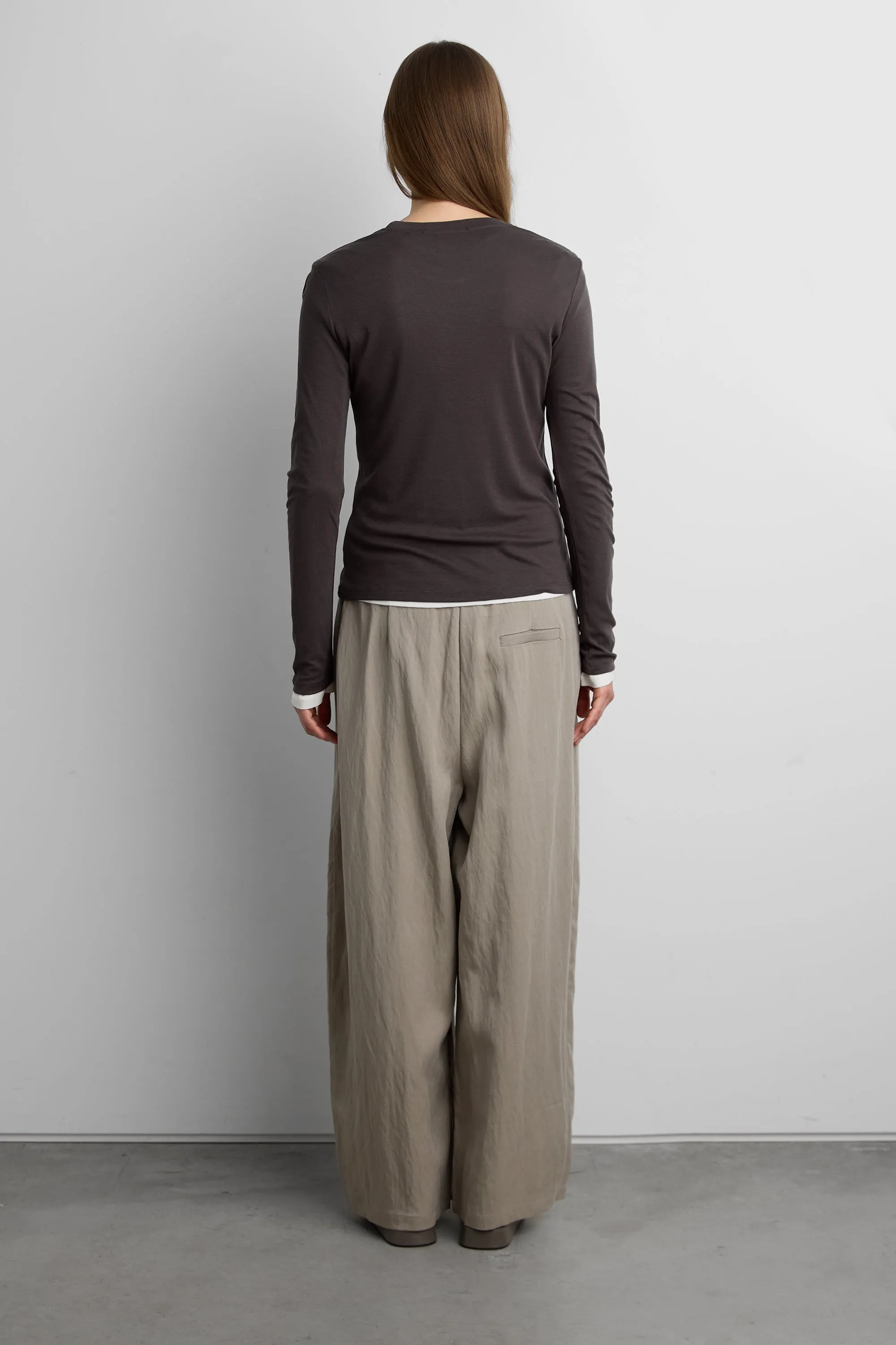 LONG SLEEVE CREW NECK TOP sold by OAK AND FORT product image thumbnail 4