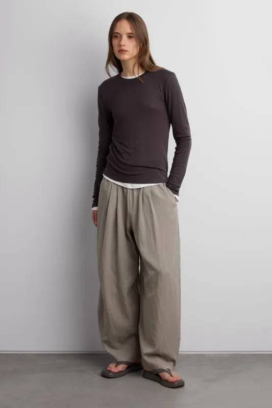 LONG SLEEVE CREW NECK TOP made by OAK AND FORT