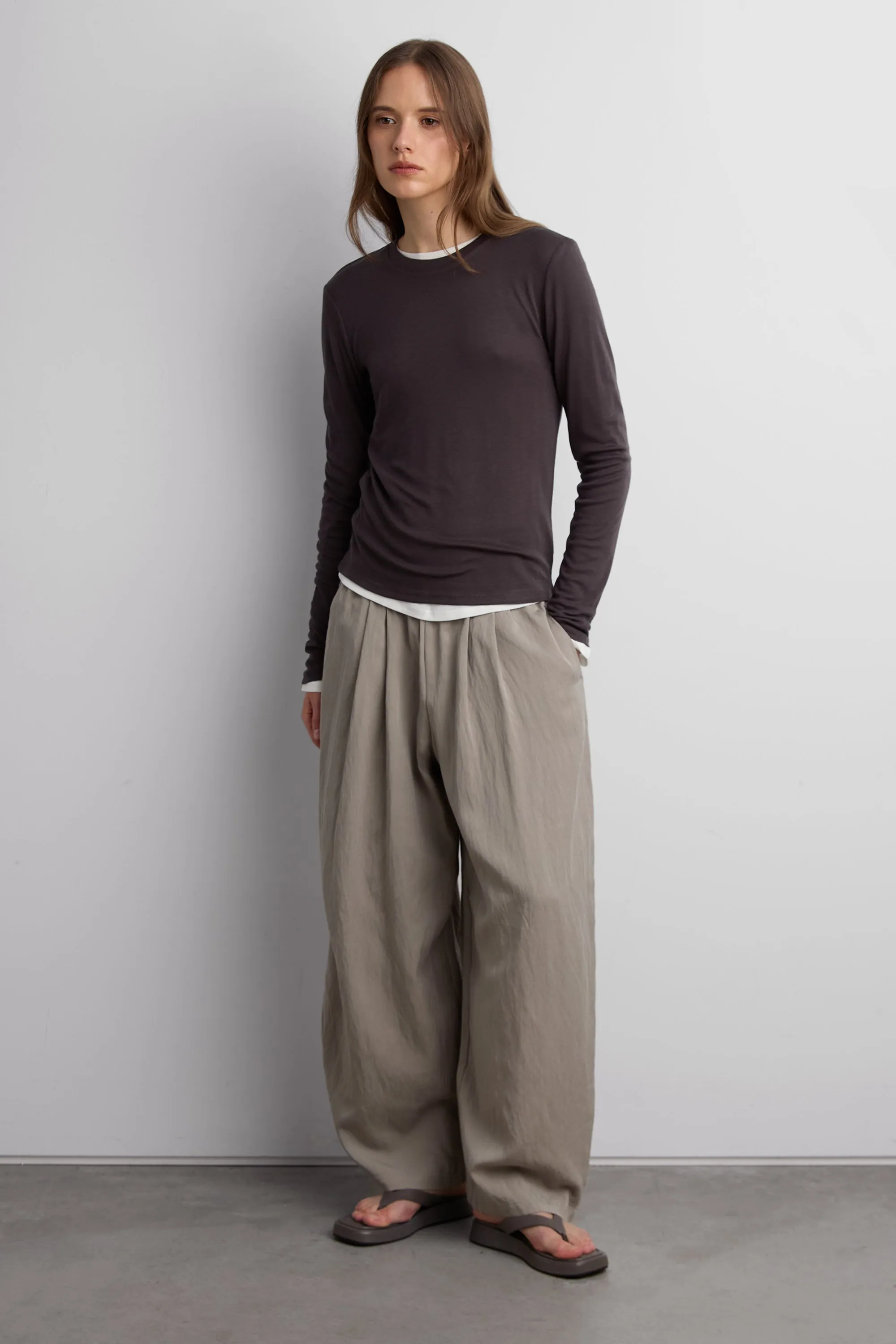 LONG SLEEVE CREW NECK TOP sold by OAK AND FORT