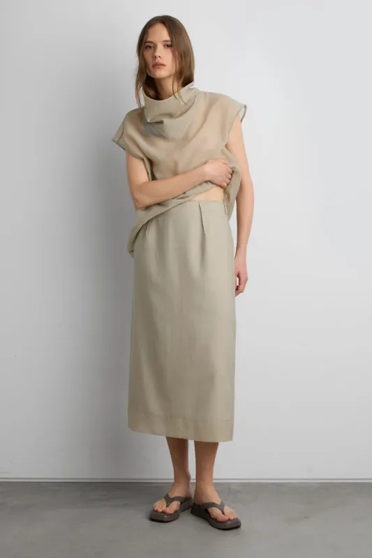 H-LINE MIDI SKIRT made by OAK AND FORT