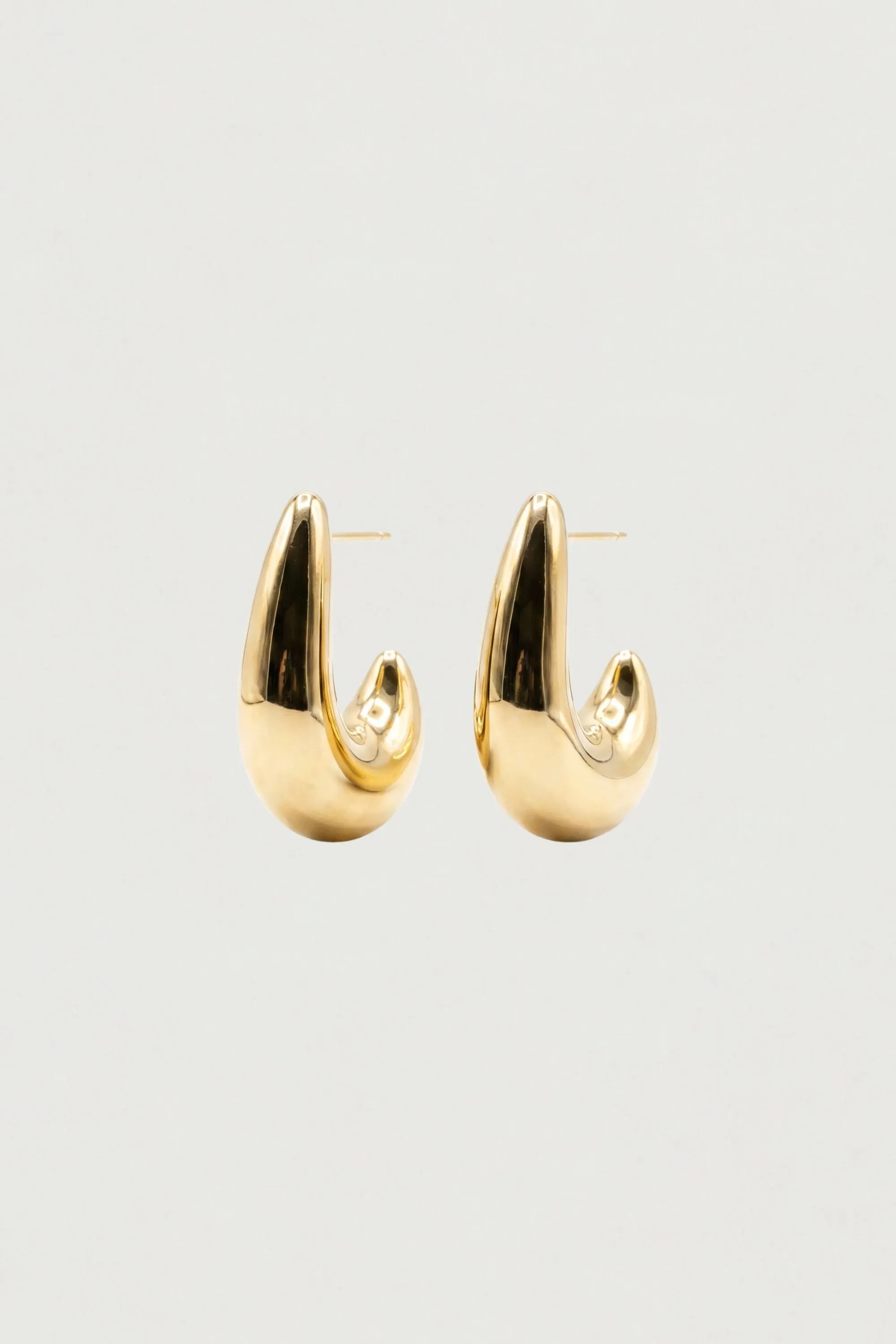 CURVED HOOP EARRINGS sold by OAK AND FORT product image thumbnail 2
